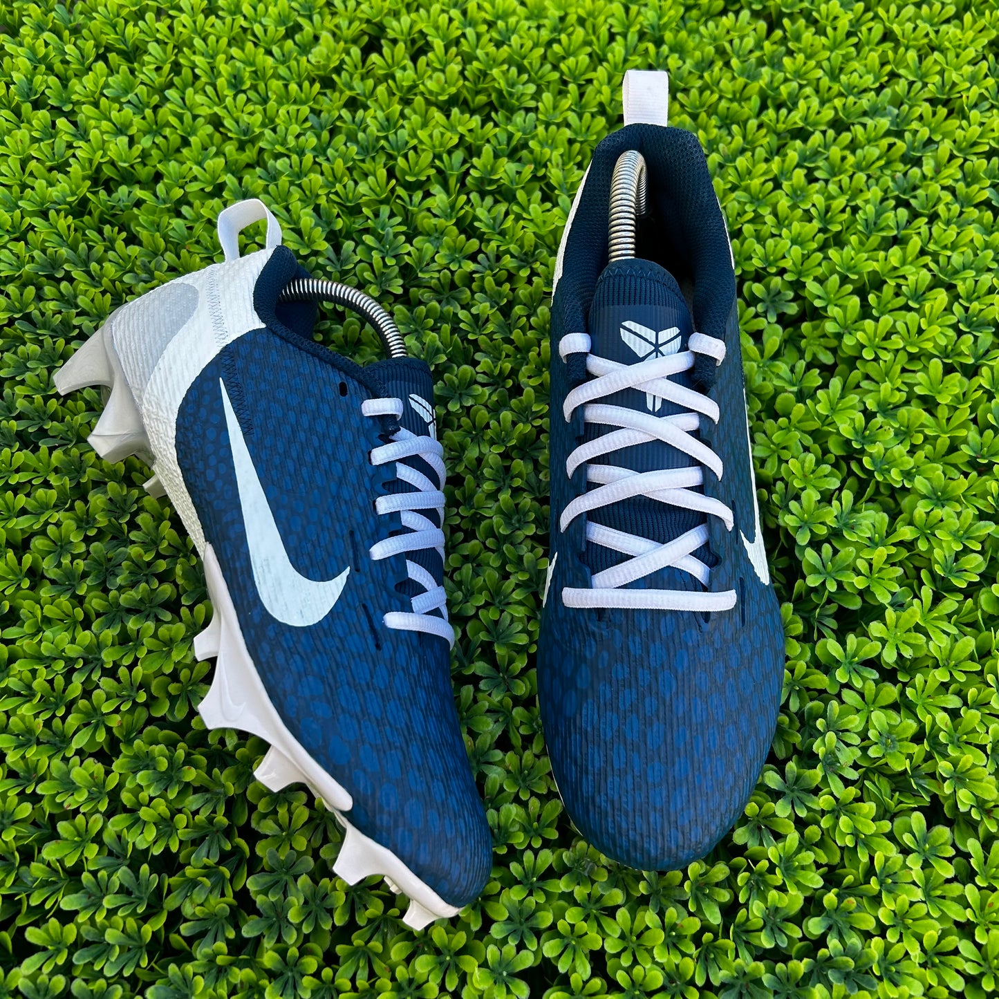 Custom KB Navy blue Football Cleats