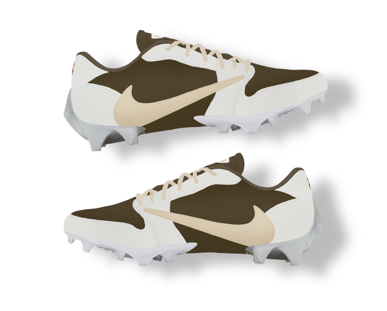 Custom shy pink Sewn Football Cleats