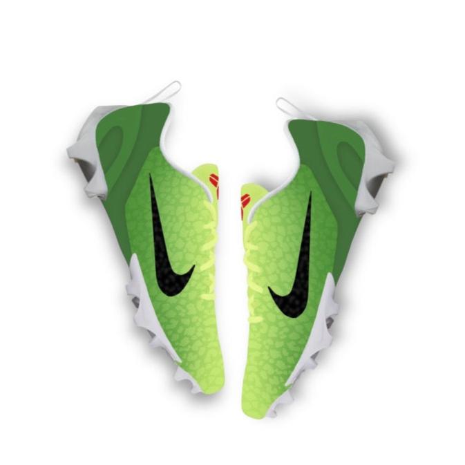 Custom KB Grinch Football Cleats