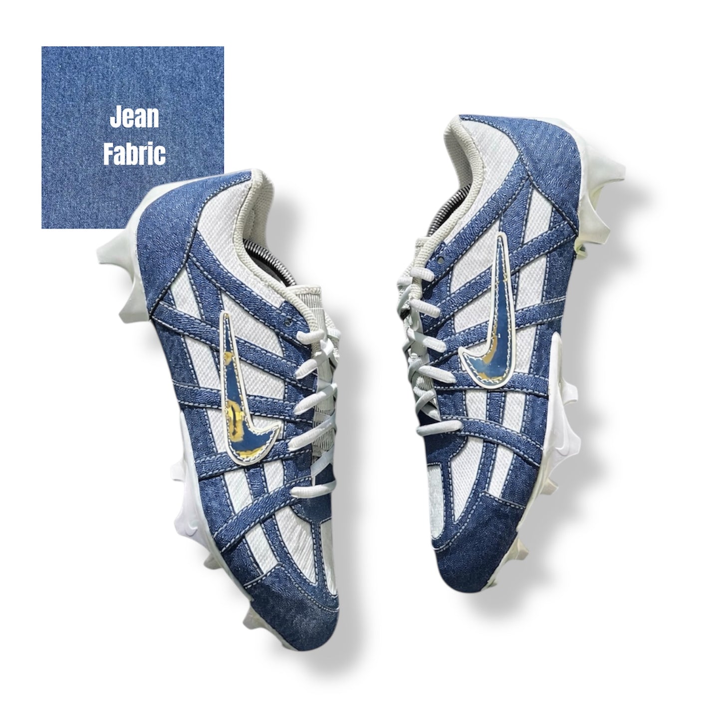 Custom chrome swoosh p6000 Sewn Football Cleats
