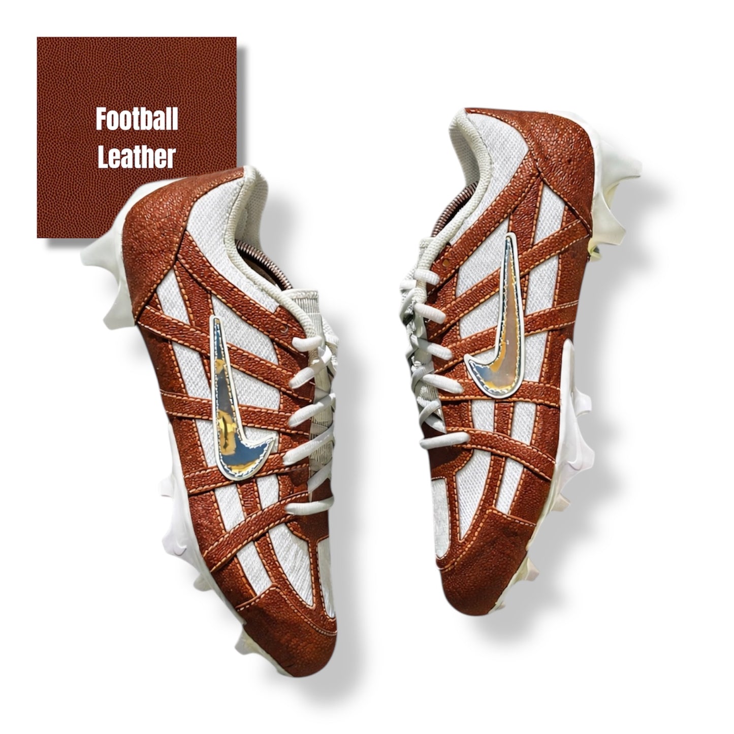Custom chrome swoosh p6000 Sewn Football Cleats