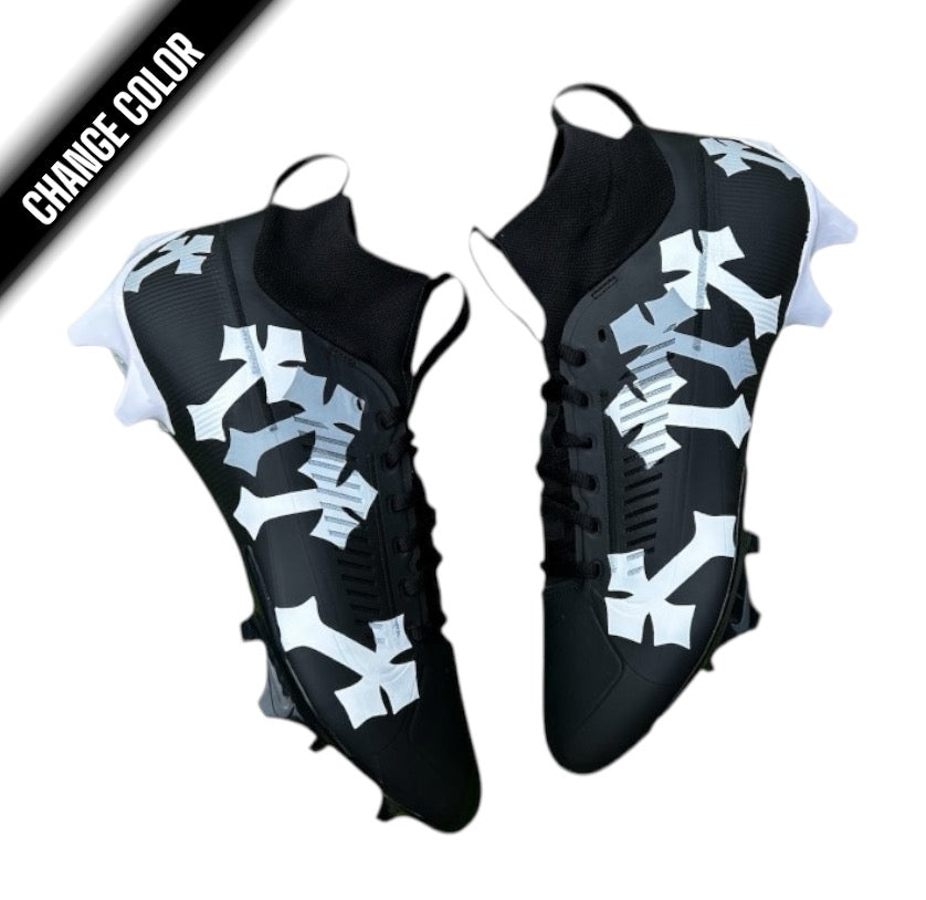 Custom Chrome Heart Football Cleats