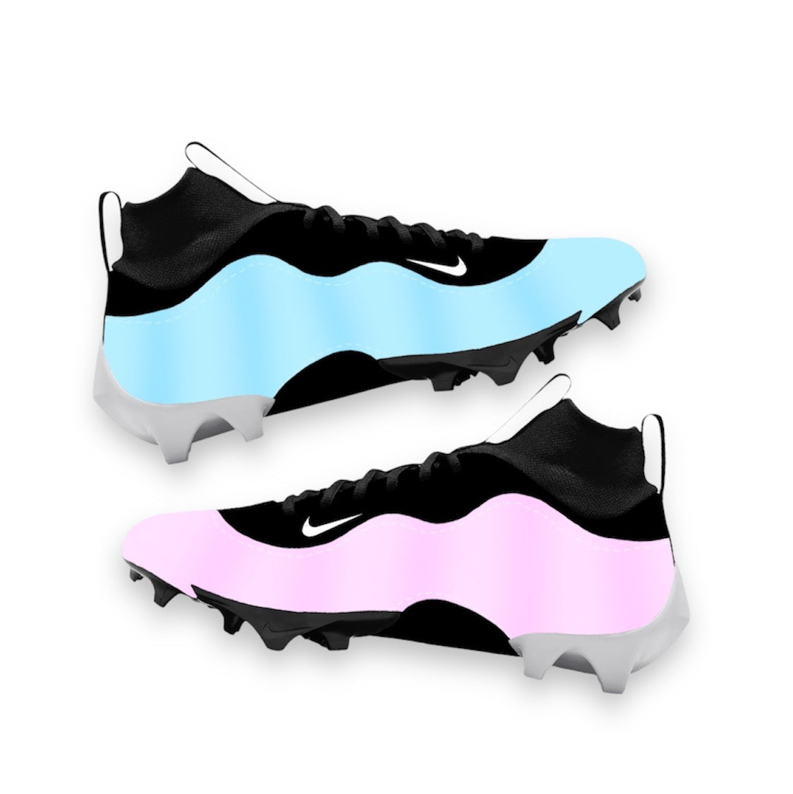 Custom Cotton Candy AIR Football Cleats