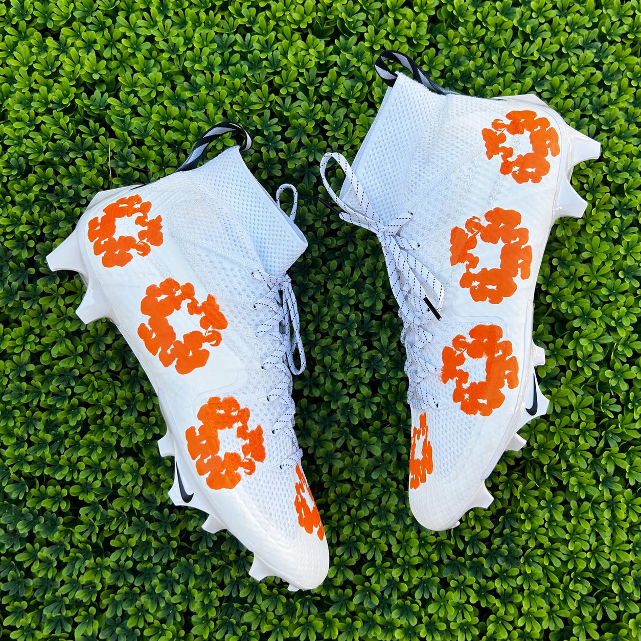Custom Floral UT Football Cleats