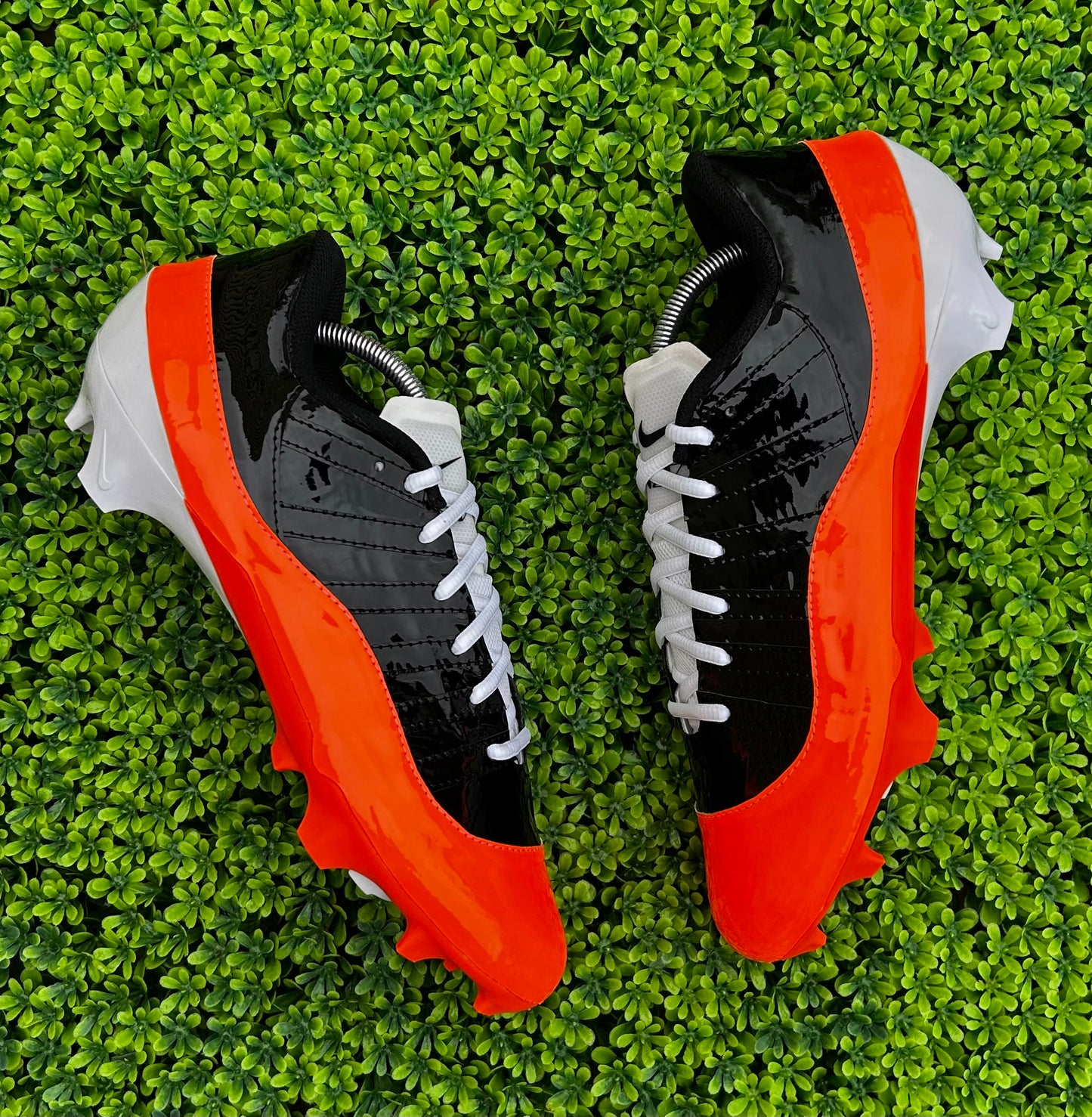 Custom Jordan 11 sewn Football Cleats