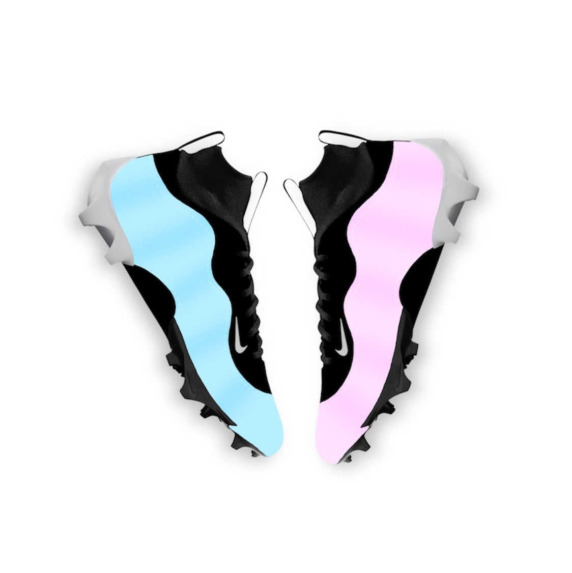 Custom Cotton Candy AIR Football Cleats