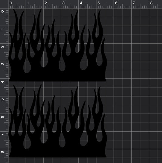 DIY Vinyl Flame stencil sheet (M 6inch-4inch)