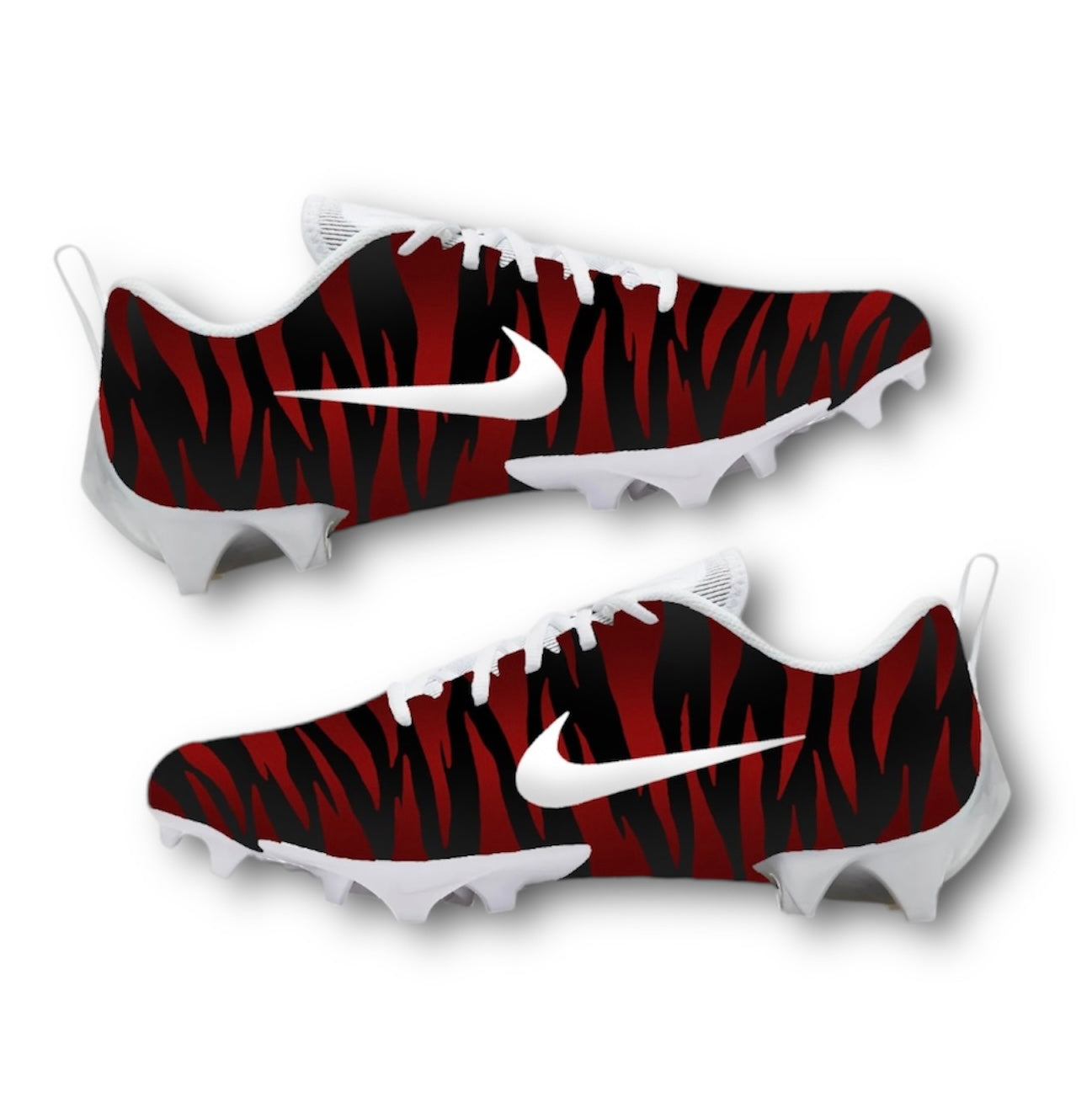 Custom Tiger Print Football Cleats