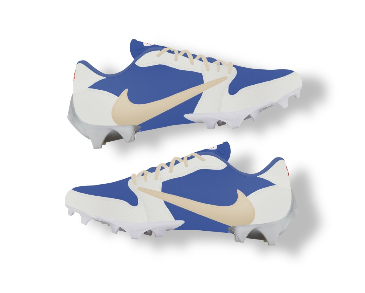 Custom shy pink Sewn Football Cleats