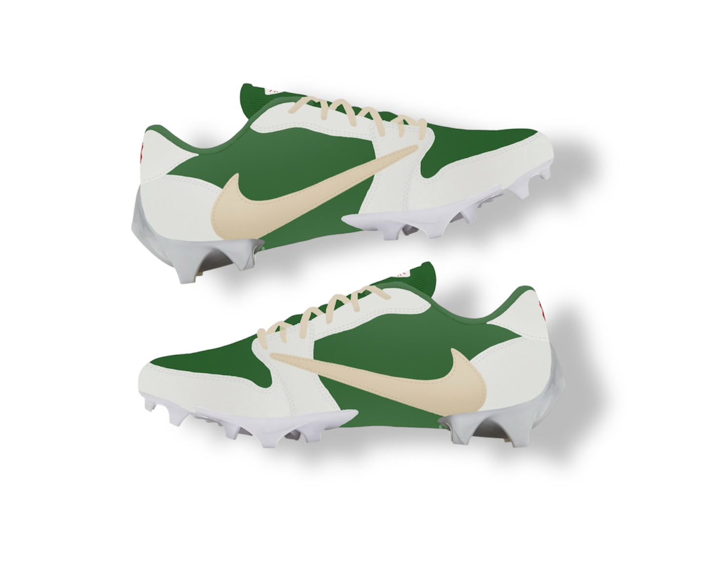 Custom shy pink Sewn Football Cleats