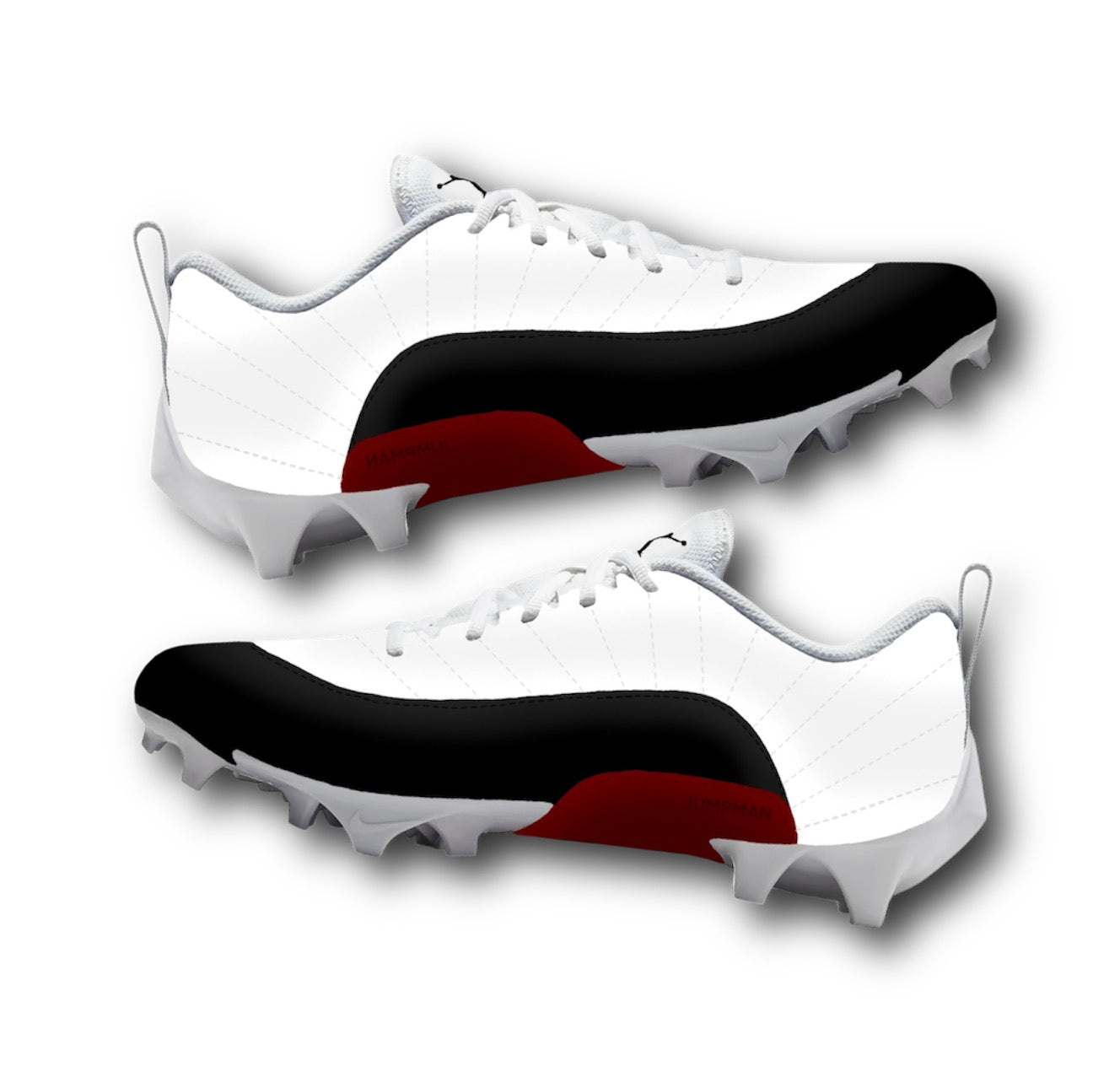 Custom Jordan 12 Sewn Football Cleats